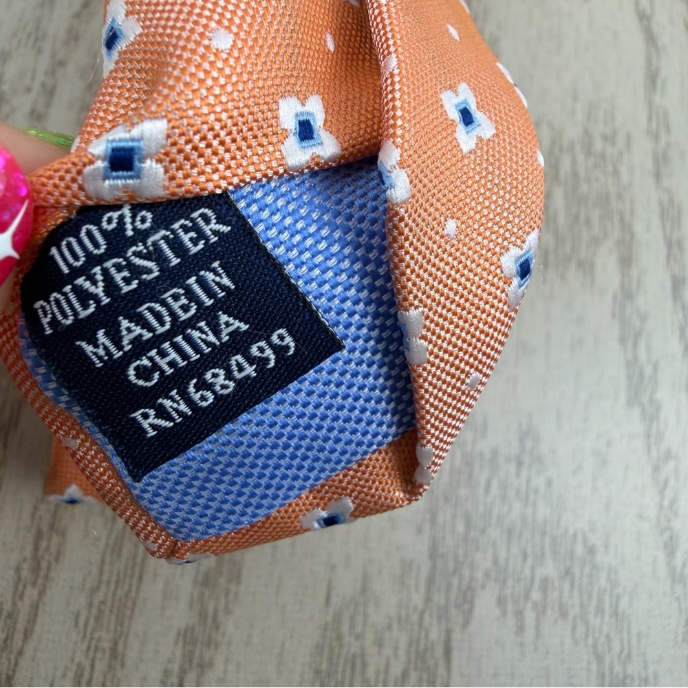 797 Club Room Men's Tie Delaney Neat 800 Orange $55 Polyester — image 3 of 5
